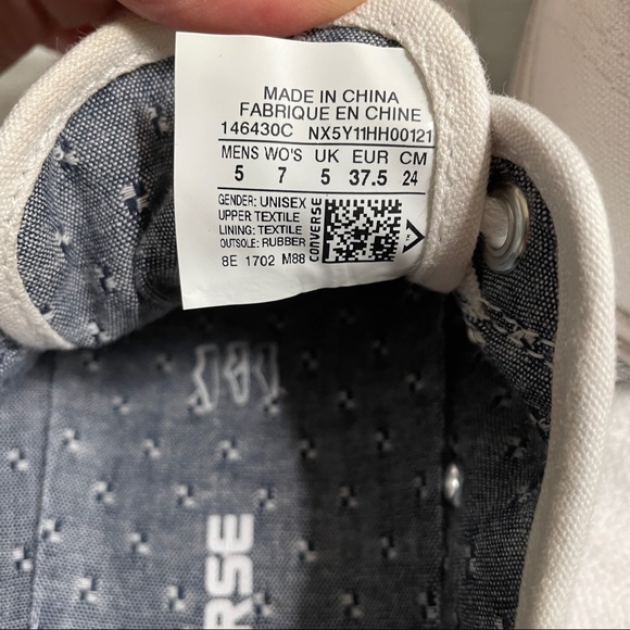 CONVERSE Jack Purcell Low Top White Canvas Casual Sneaker Womens 7 Mens 5 - Picture 8 of 8